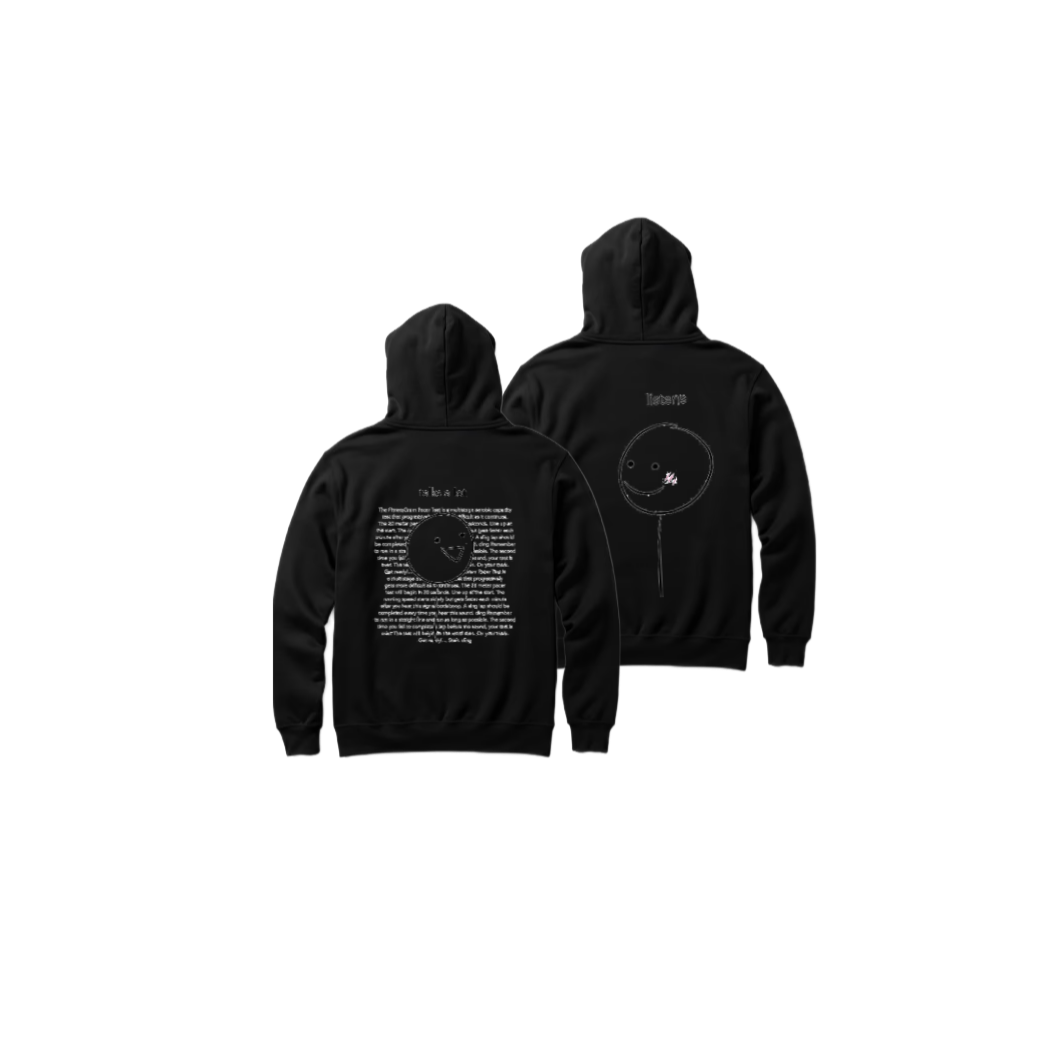 VaIentine coupIe Oversize Hoodie Cables Black Back 7
