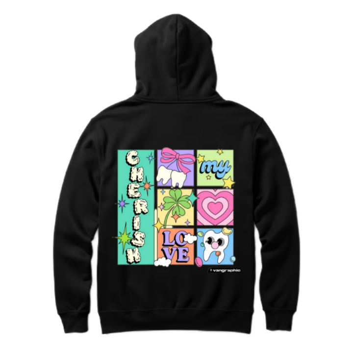 CHERISH One Size hoodie Black Back 80