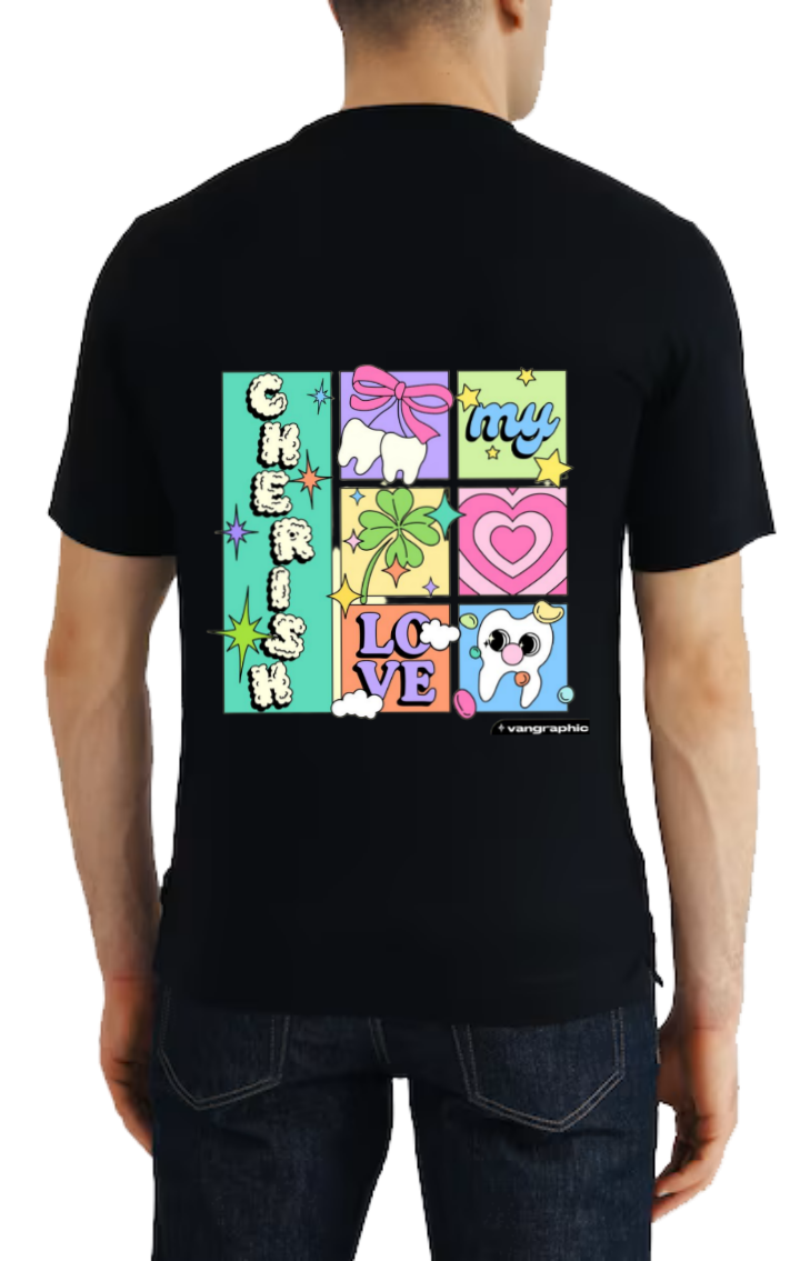 CHERISH t- shirt One Size Black back 81