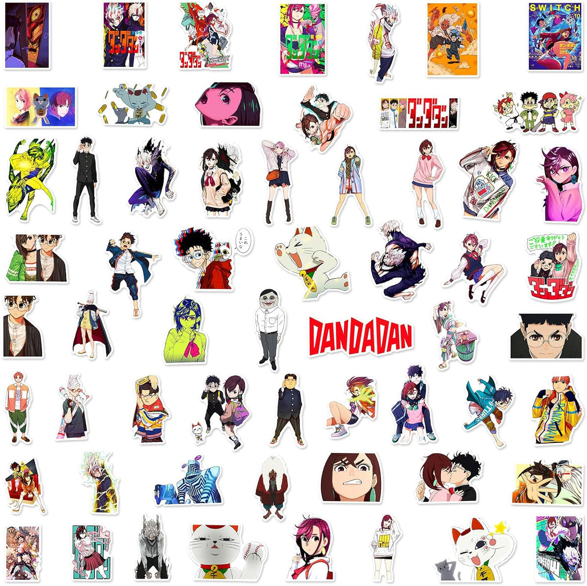 50Pcs Manga Dandadan Stickers Mixed Pack Cool Movie Cartoon Anime Stickers Decorative Sticker for Teens Adults Waterproof Sticker for Water Bottle Laptop (Dan)
