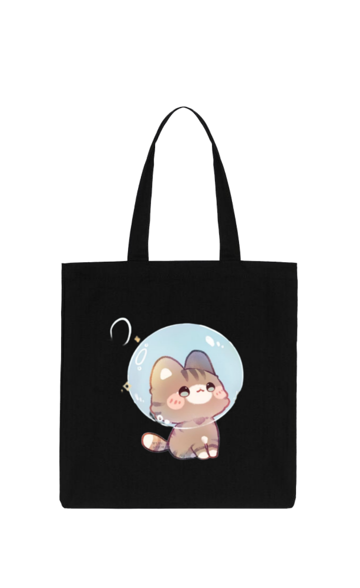 cat tote bag Black 82