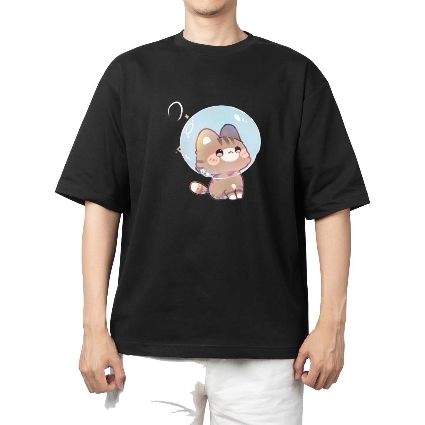 cat One Size t- shirt Black 82