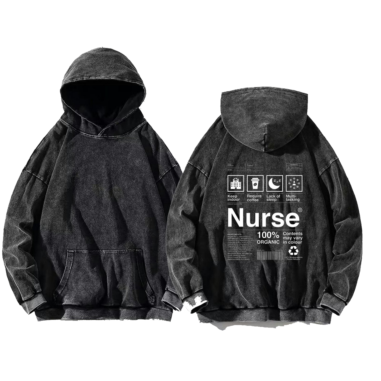 ACCOUNTANT oversize hoodie Washed back 84