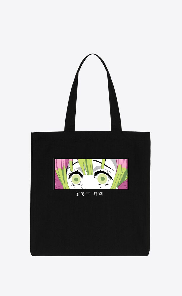 Anime Demon slayer nezuko tanjiro tote bag Black 83