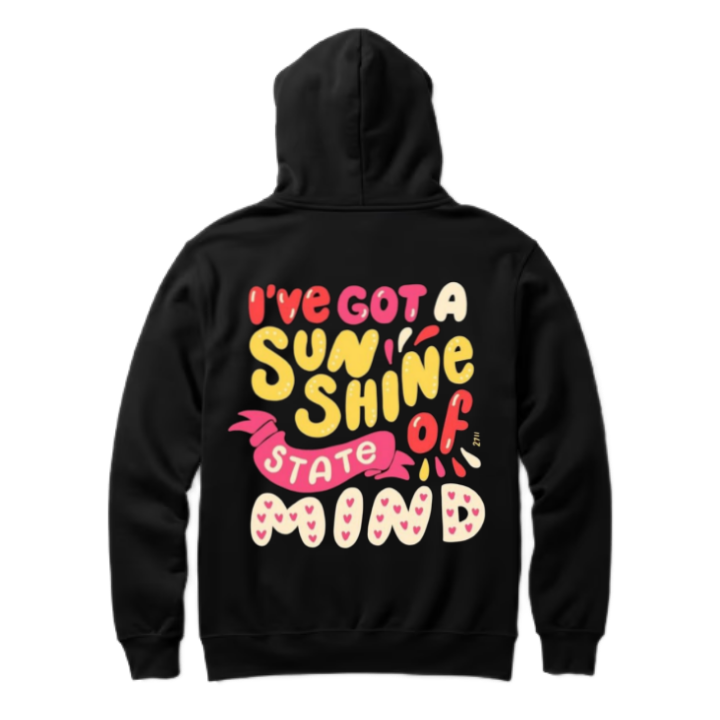 I'VE GOT A SUM SHIN of STATE MOND One Size hoodie Black Back 85