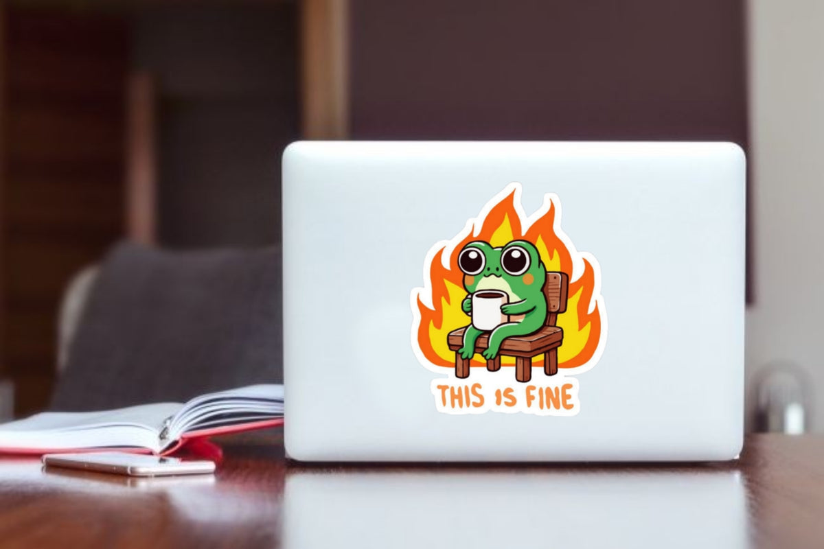 "Hello I'm Addicted to Coffee Laptop Sticker, Funny Name Tag Vinyl Decal, Waterproof Aesthetic Sticker for Water Bottle, Hydro Flask, and Coffee Lover Gifts