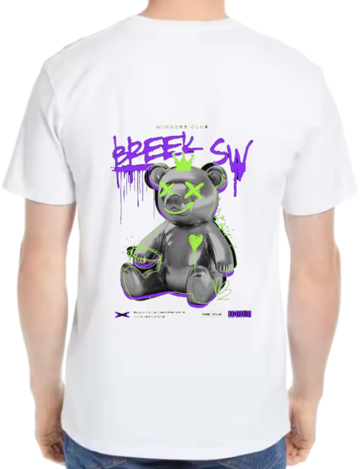 Breek SW Back text One Size t- shirt White Back 86