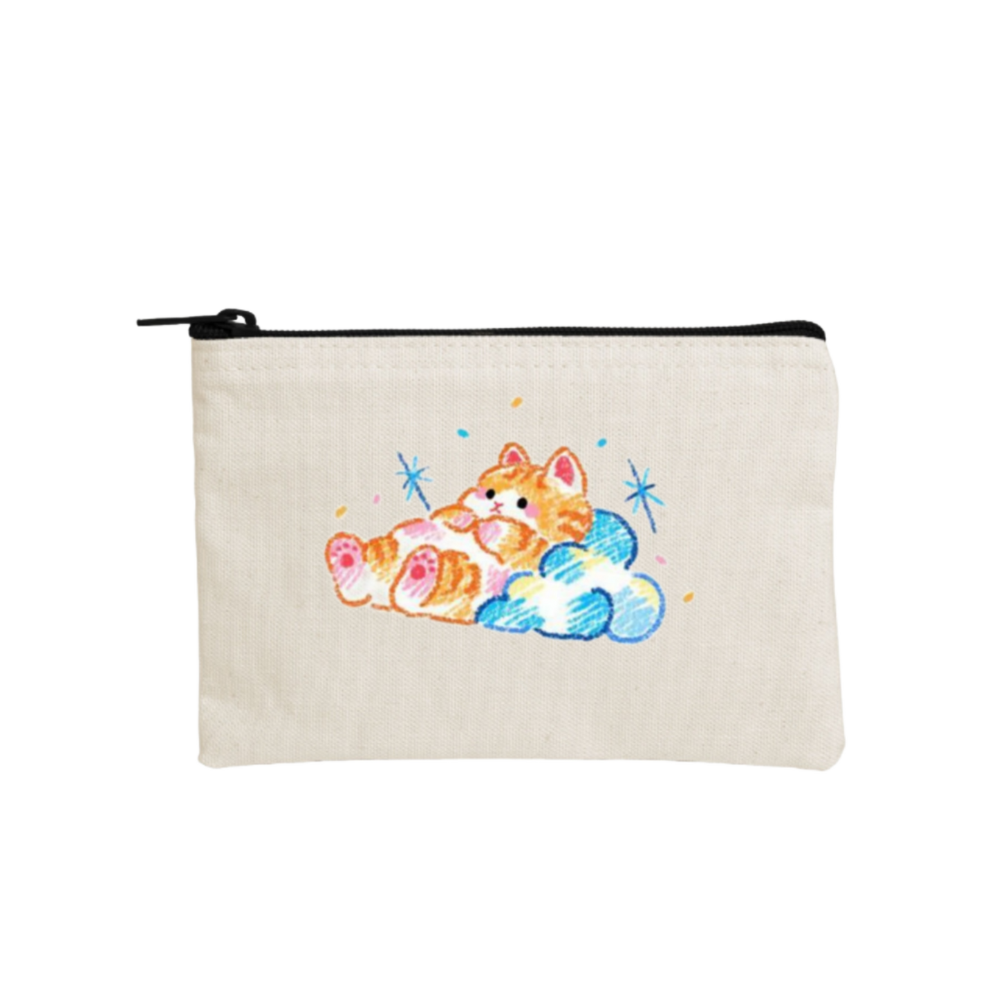 cat wallet pencil case Beige 87