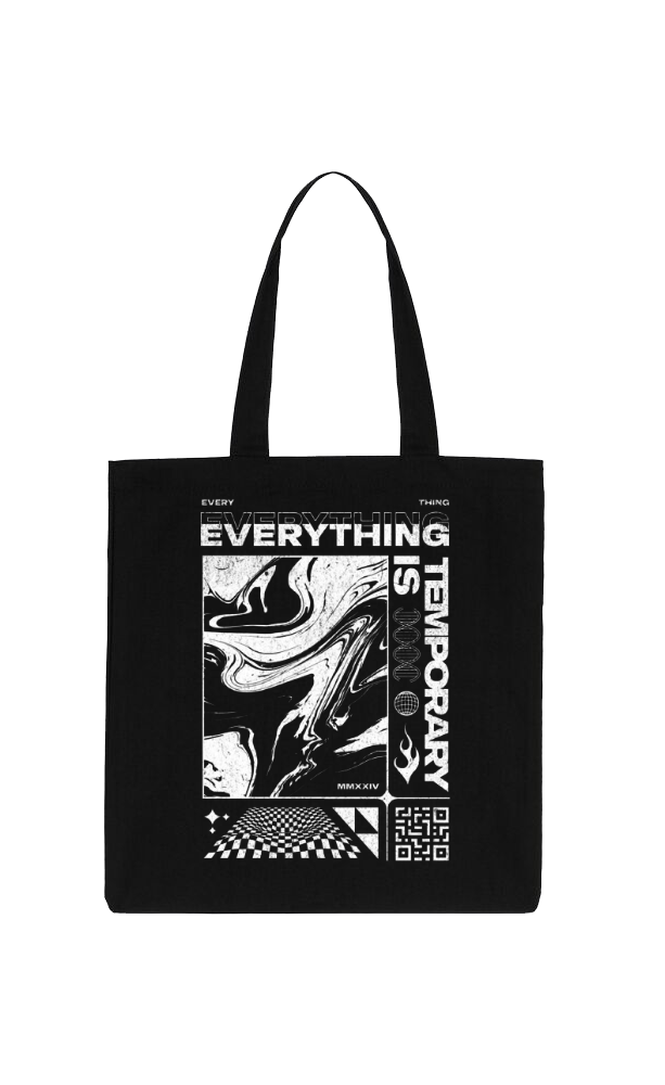 EVERYTHING Back text tote bag Black 85