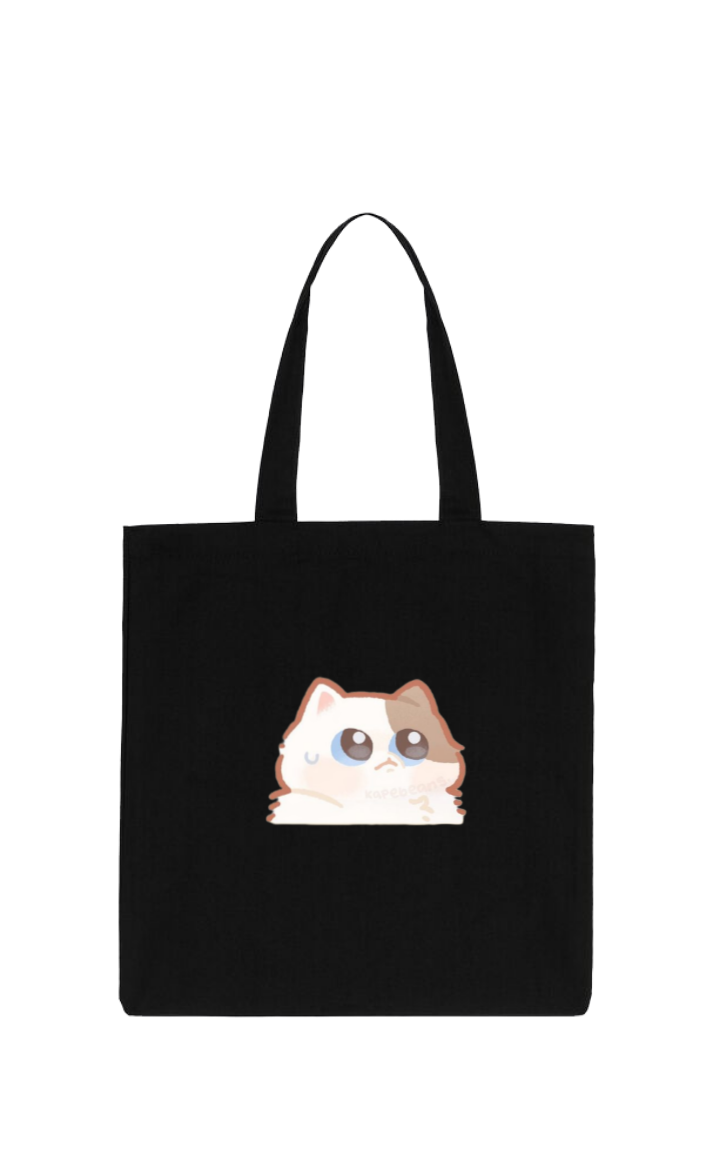 cat tote bag Black 89