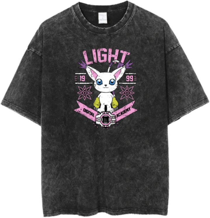 Digimon Adventure t- shirt Over Size Washed 8