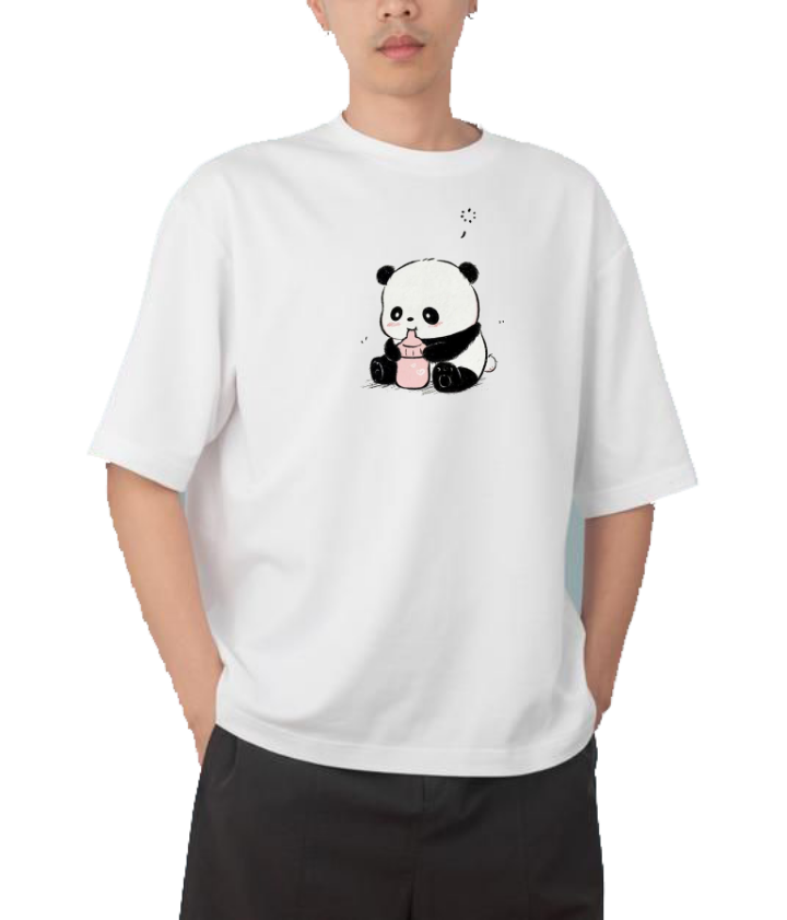 PANDA Oversize Hoodie White 8