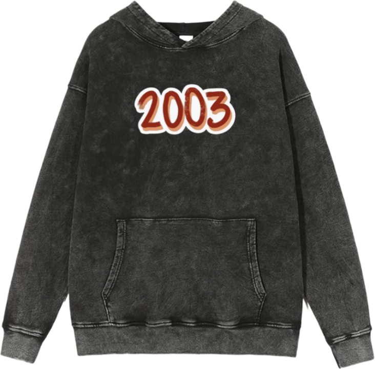 age Oversize Hoodie Washed gray 2003