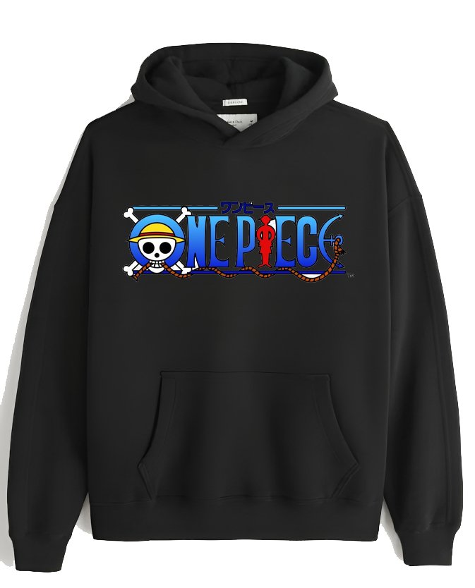 one piece One Size hoodie Black 8
