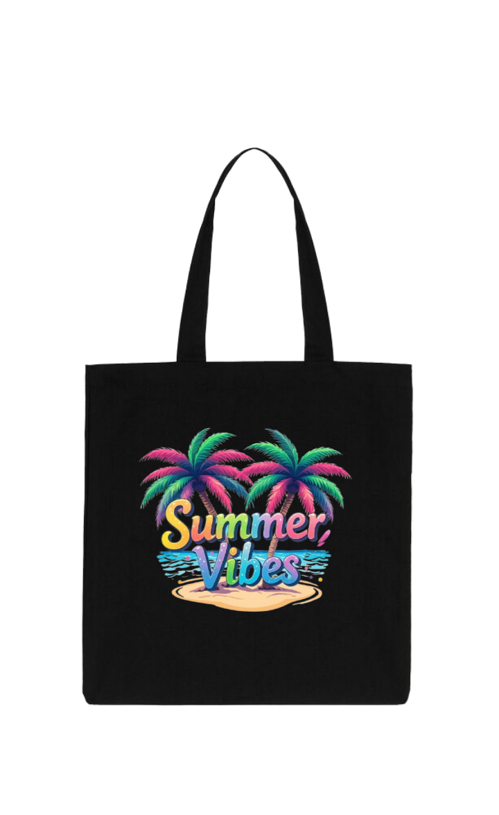 Summer Vibes tote bag Black 8