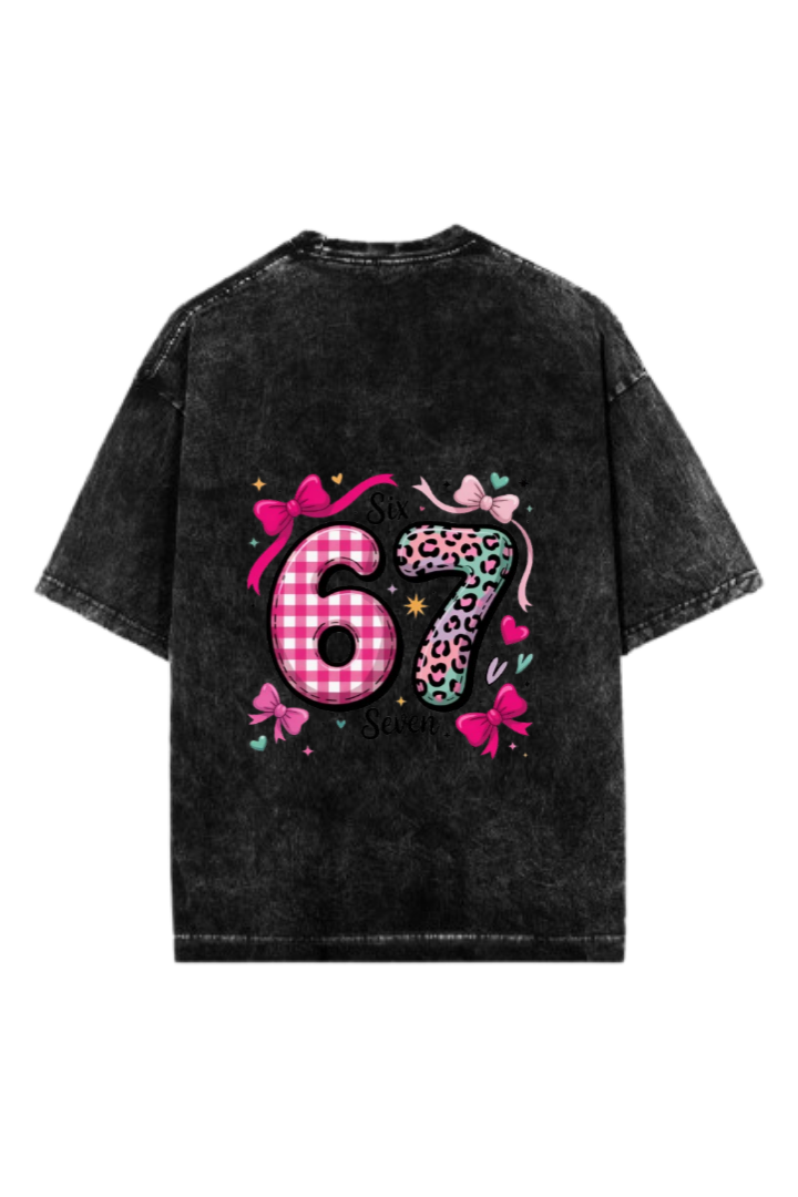 67 designs One Size t- shirt Washed Back 8
