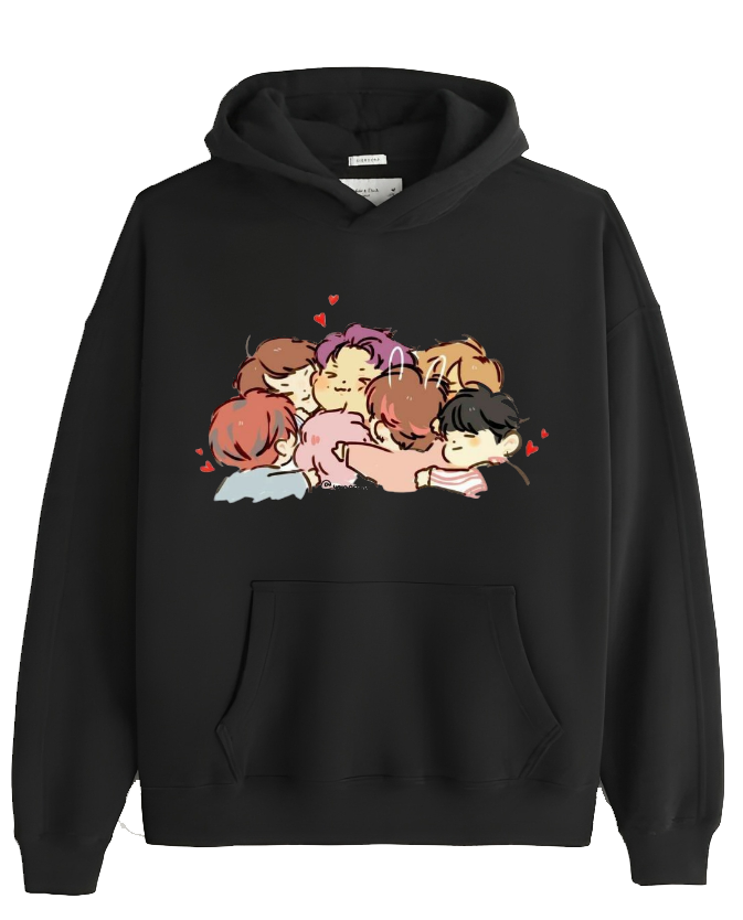 BTS One Size hoodie Black 8