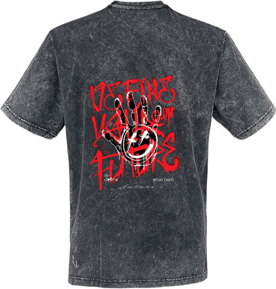 Redefine your own future t- shirt Over Size Washed Back 90