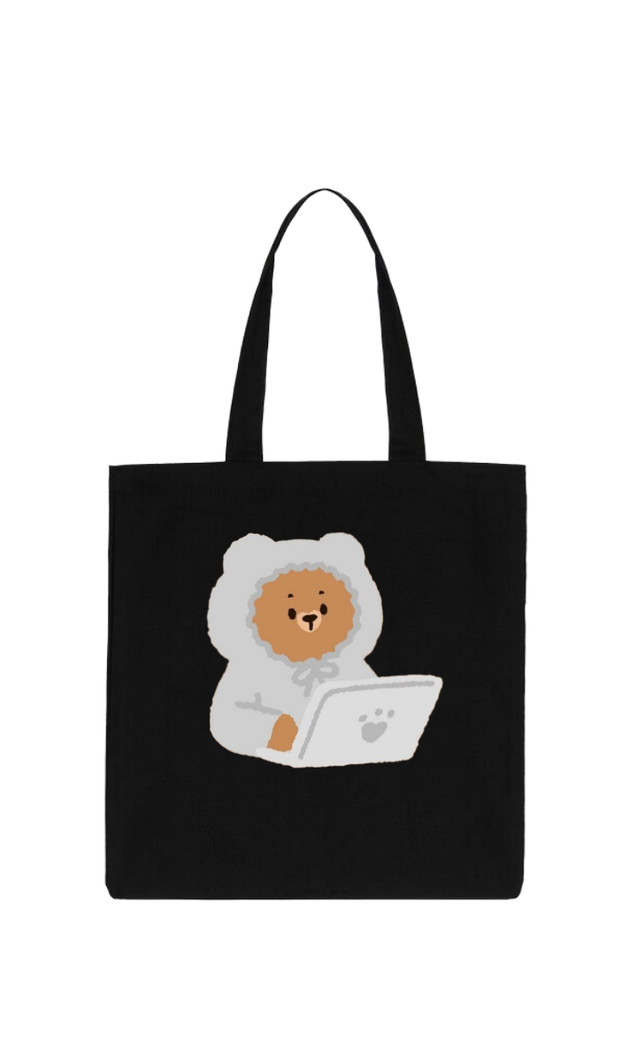 bear tote bag Black 8
