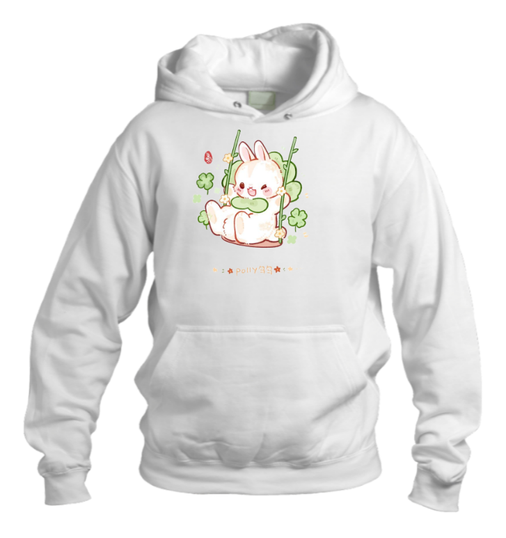 bunny Oversize Hoodie White 8