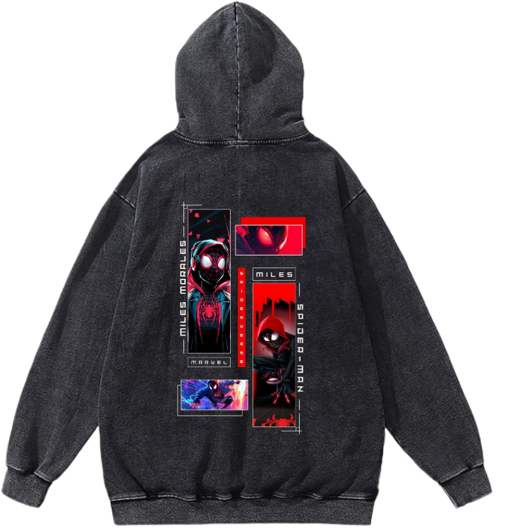 Spiderman One Size hoodie Washed Back 8