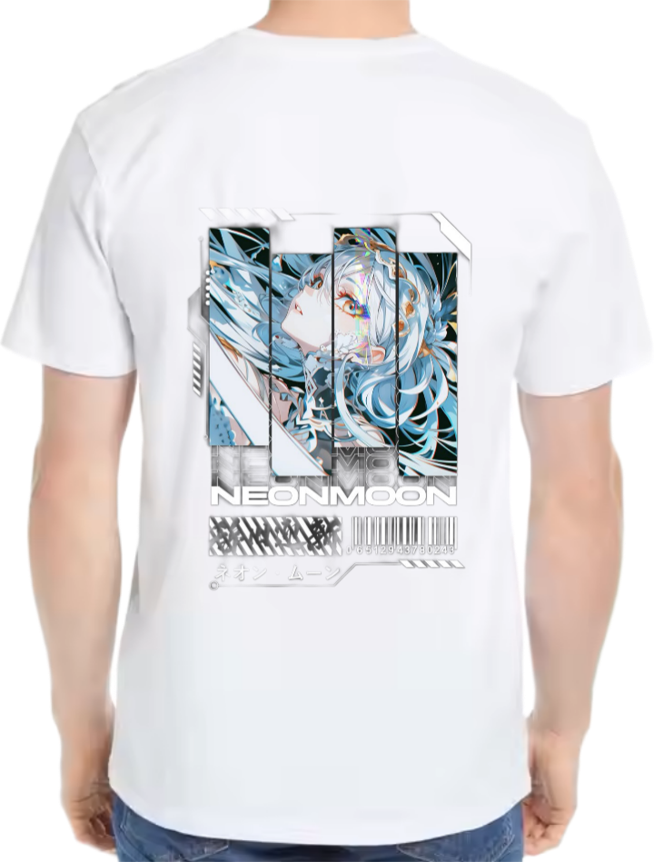 NEONMOON t- shirt Over Size White Back 8