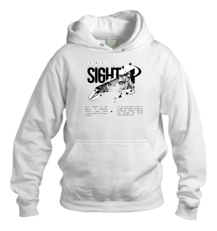 RANDOM ANIME GIRL Oversize Hoodie White 8