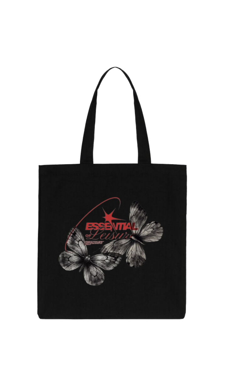 butterflies tote bag Black 8