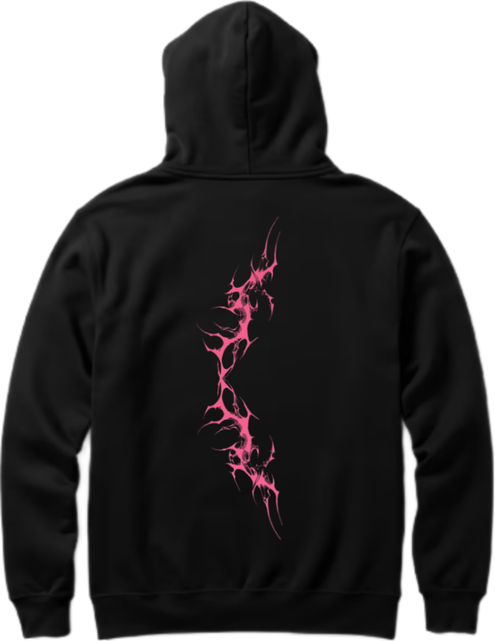 Goth Oversize Hoodie Black Back 8
