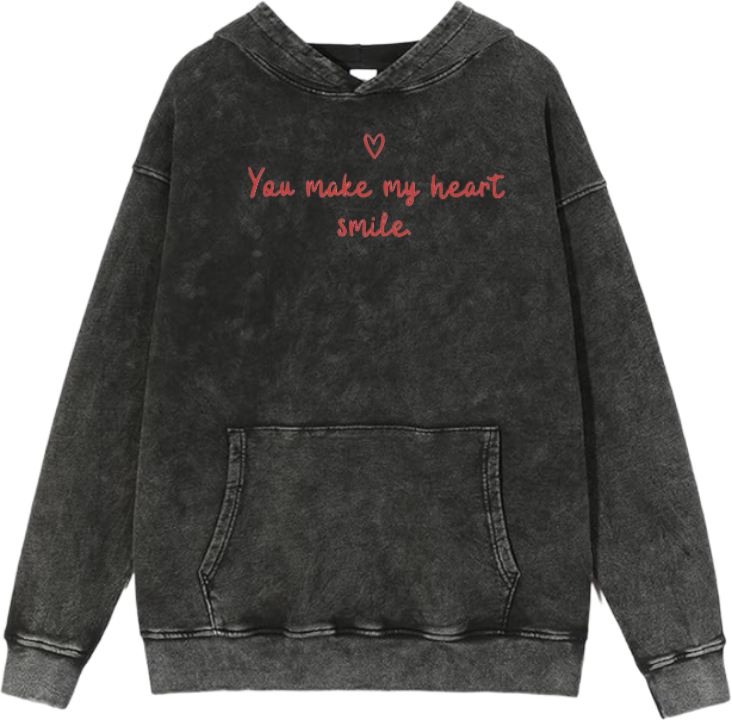 VaIentine coupIe Oversize Hoodie Washed gray 8