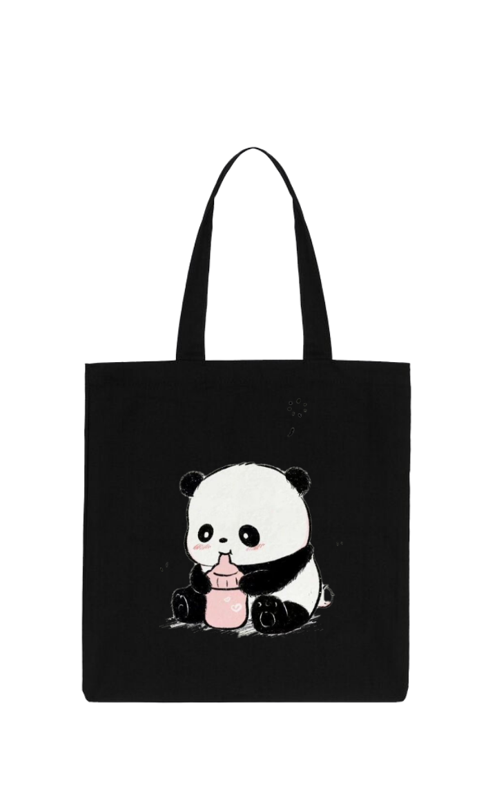 PANDA tote bag Black 8