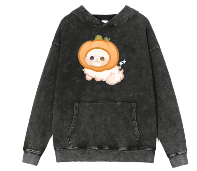 cat Oversize Hoodie Washed 8