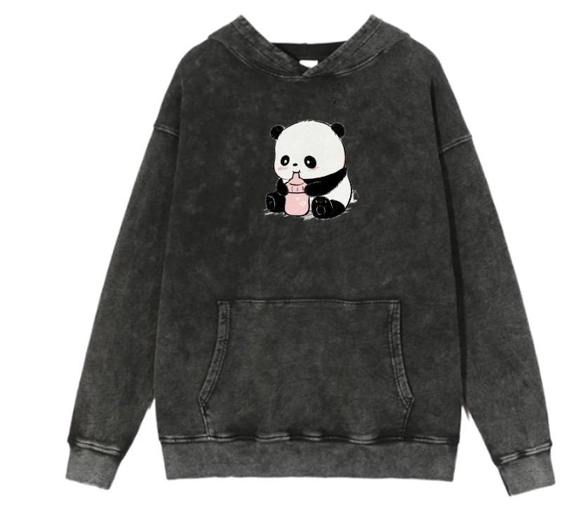 PANDA Oversize Hoodie Washed 8