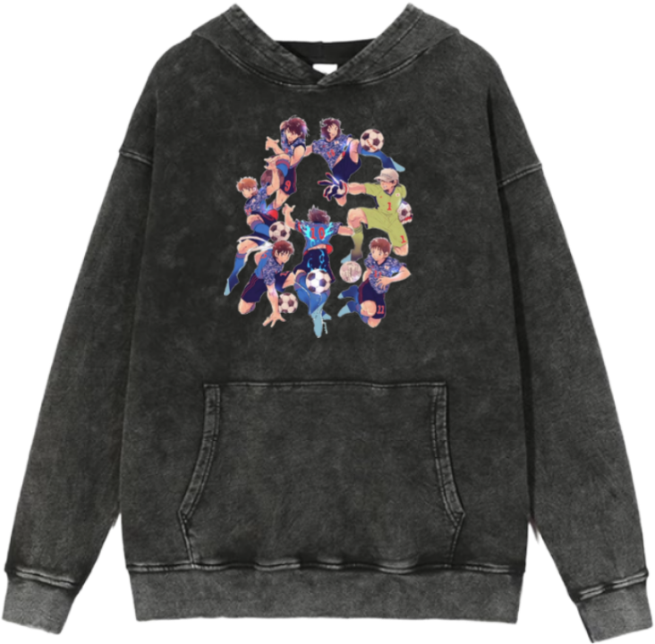 Captain Tsubasa Over Size hoodie Washed 8