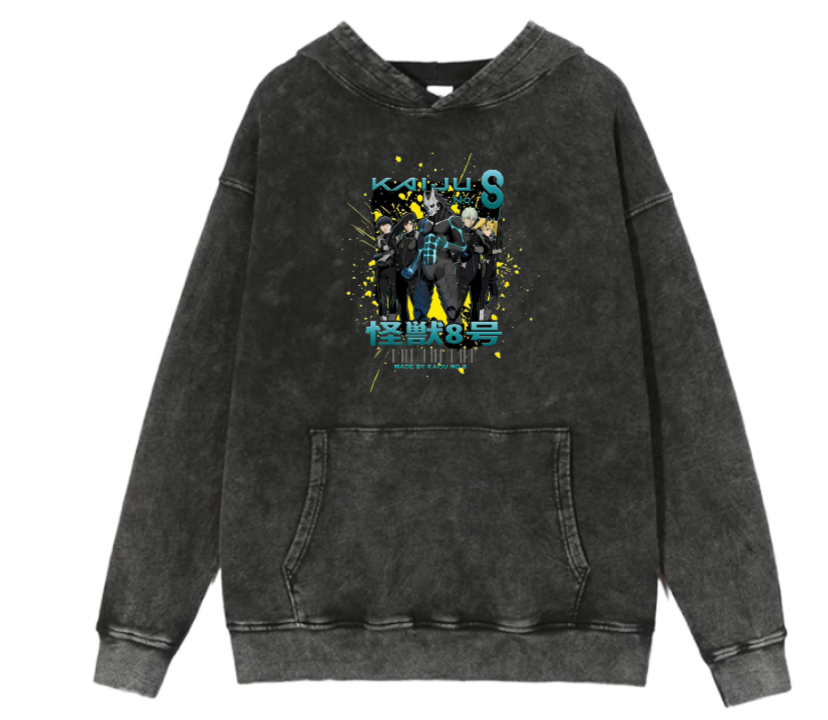 Kaiju No. 8 Over Size hoodie Washed 8
