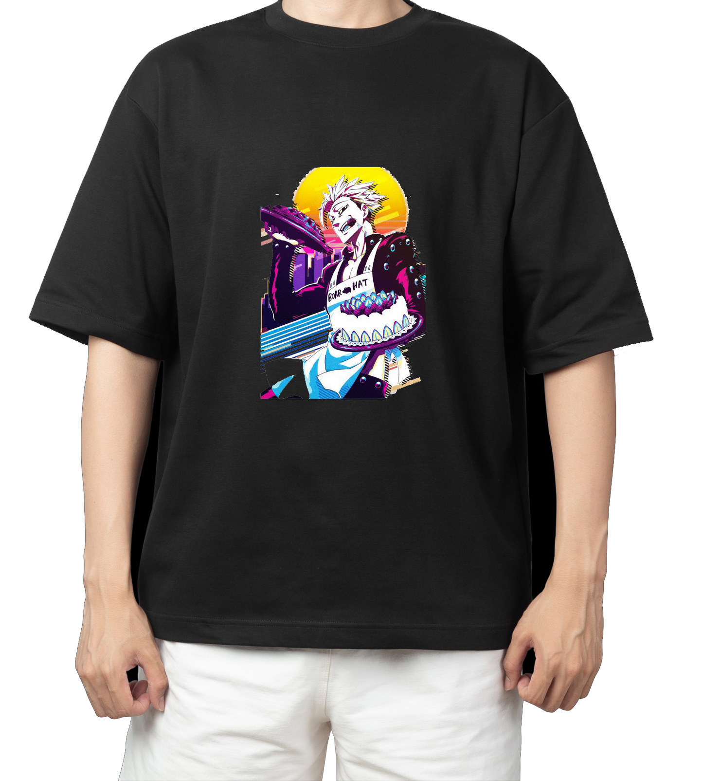 Anime Nanatsu no taizai seven deadly sins One Size t- shirt Black 8