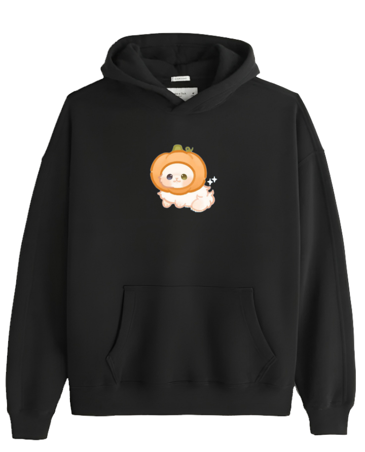 cat Oversize Hoodie Black 8