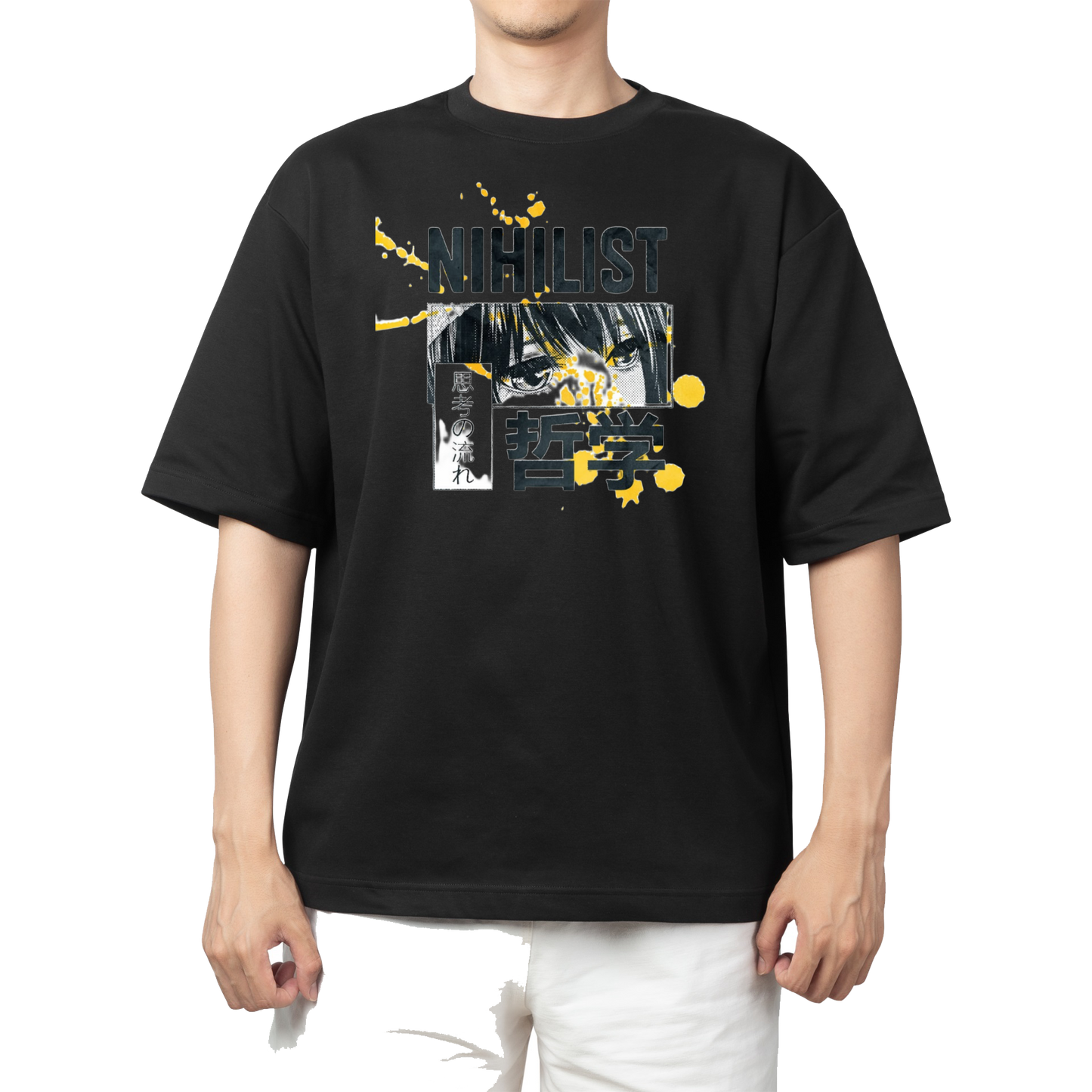 RANDOM ANIME GIRL t- shirt Black 9