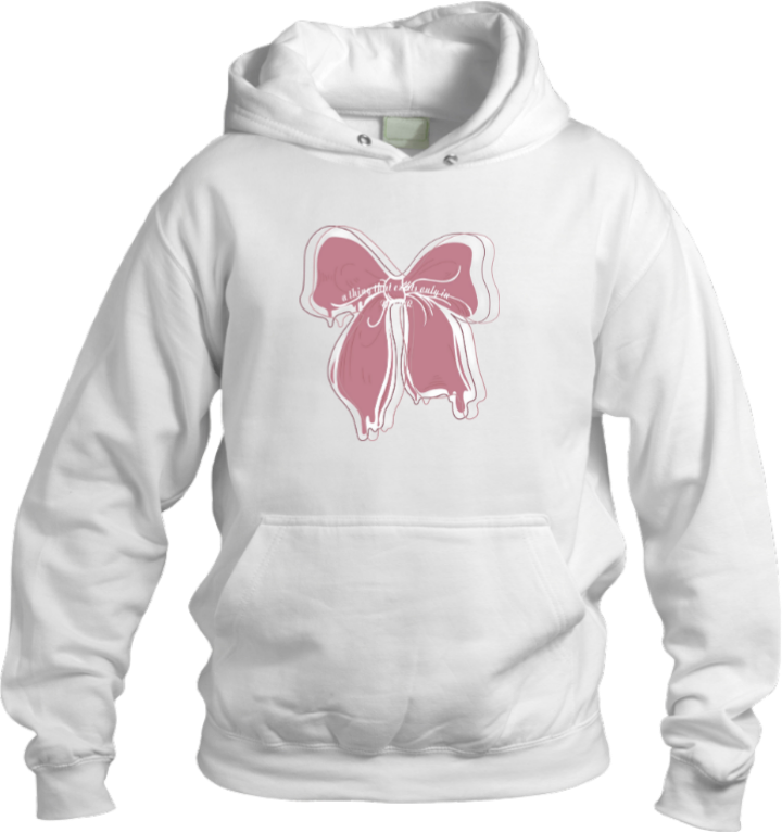 Coquette style Over Size hoodie White 8