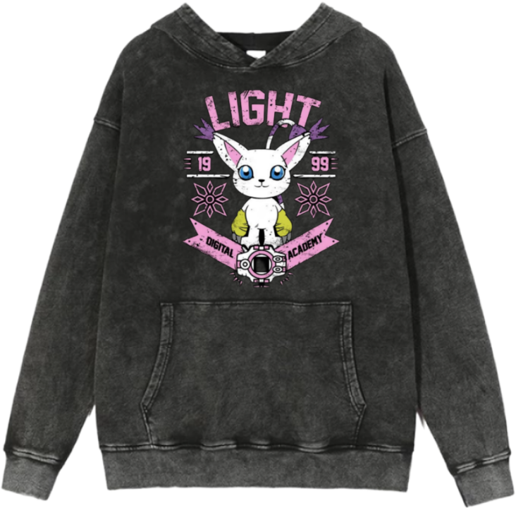 Digimon Adventure Over Size hoodie Washed 8