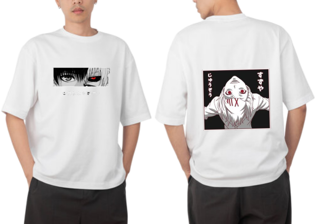 Tokyo ghoul t- shirt One Size White Back 8