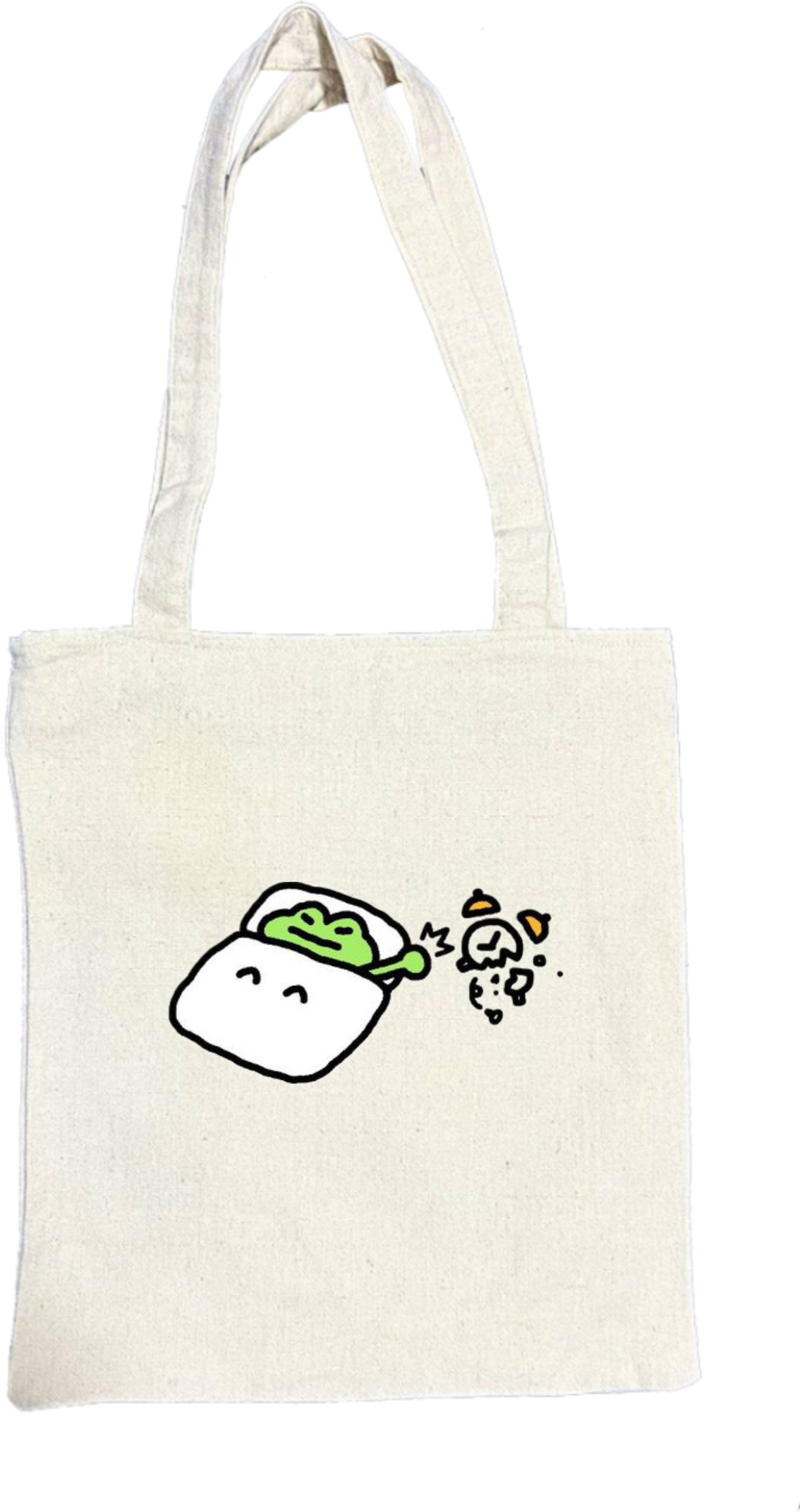 Frog tote bag beige 8