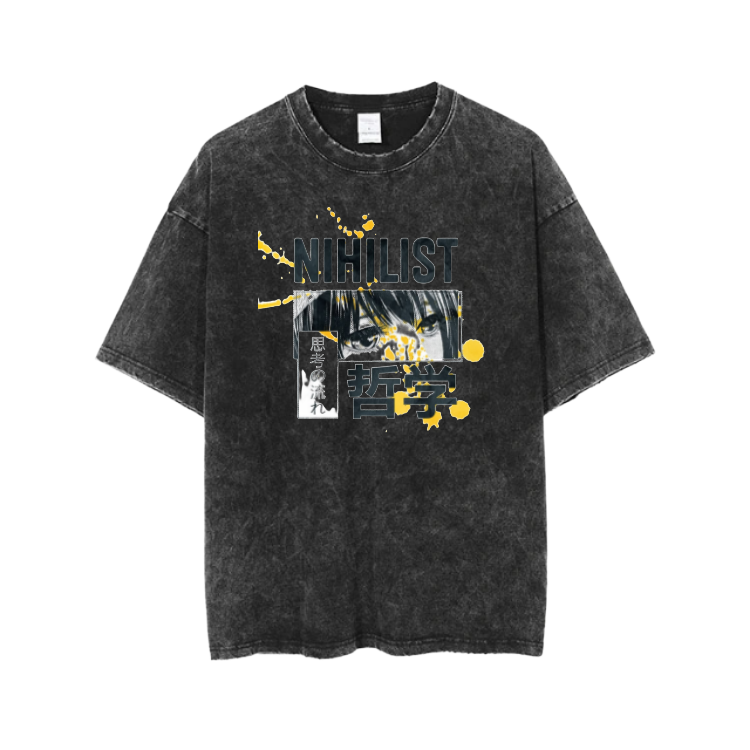 RANDOM ANIME GIRL t- shirt Washed 8