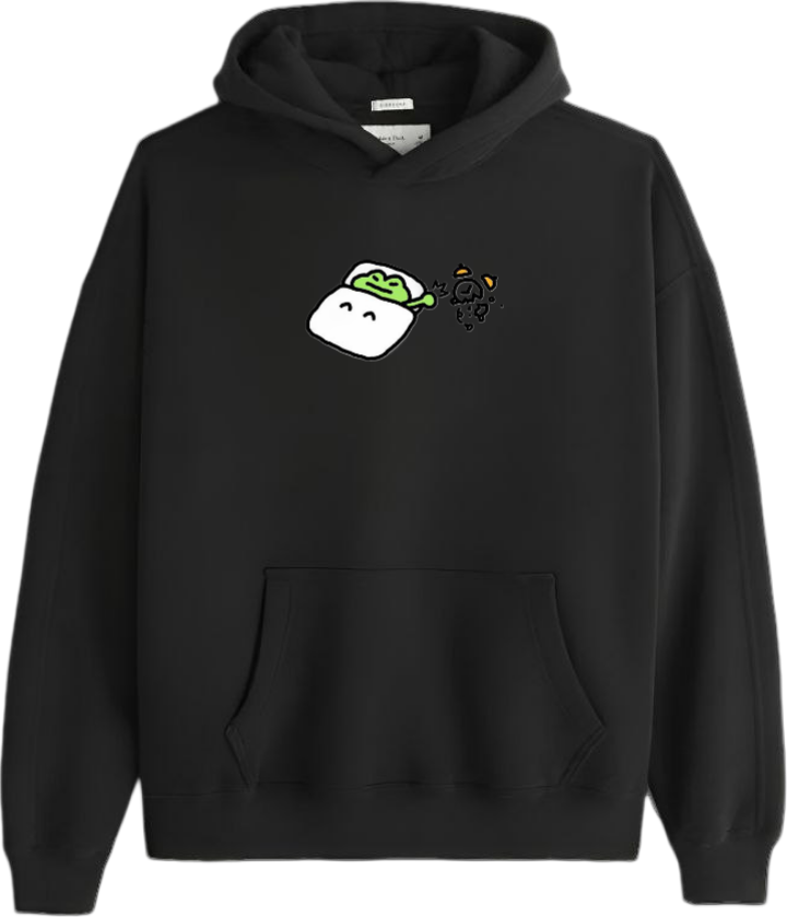 Frog Oversize Hoodie Black 8