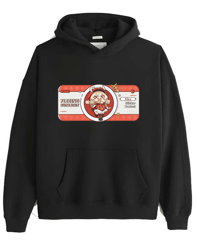Genshin Impact Klee Over Size hoodie Black 8