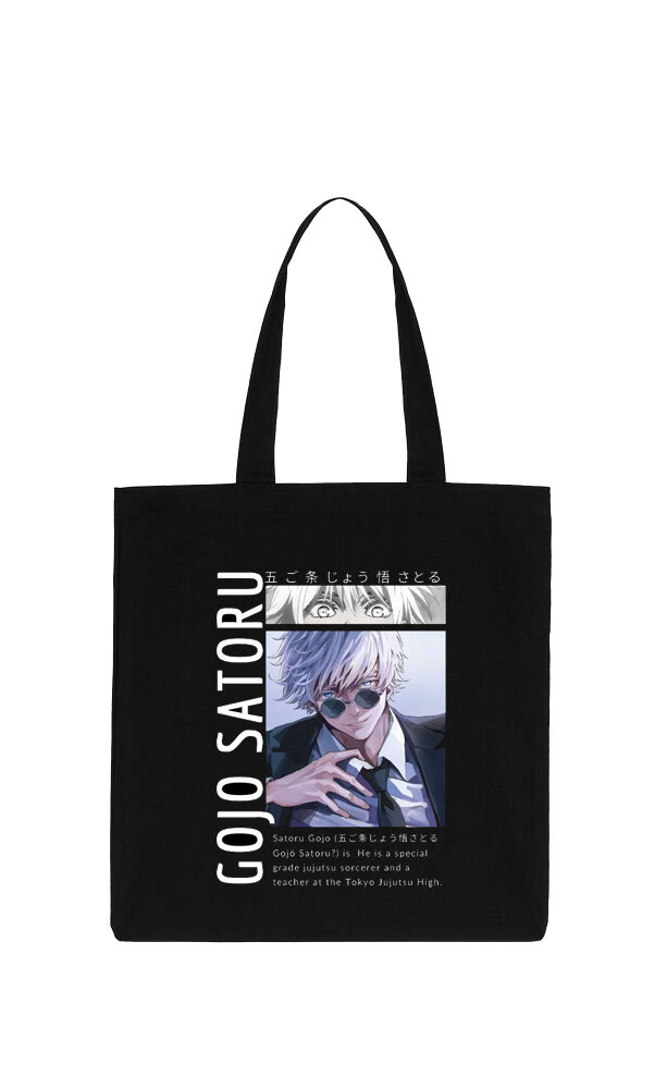 jujutsu kaisen GOJO tote bag Black 8