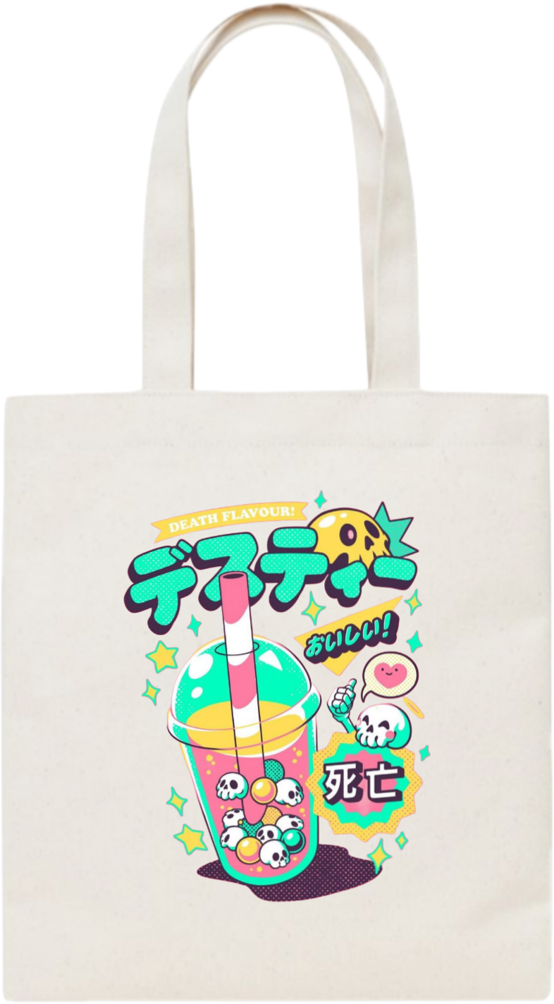 Death Flavour tote bag beige 8