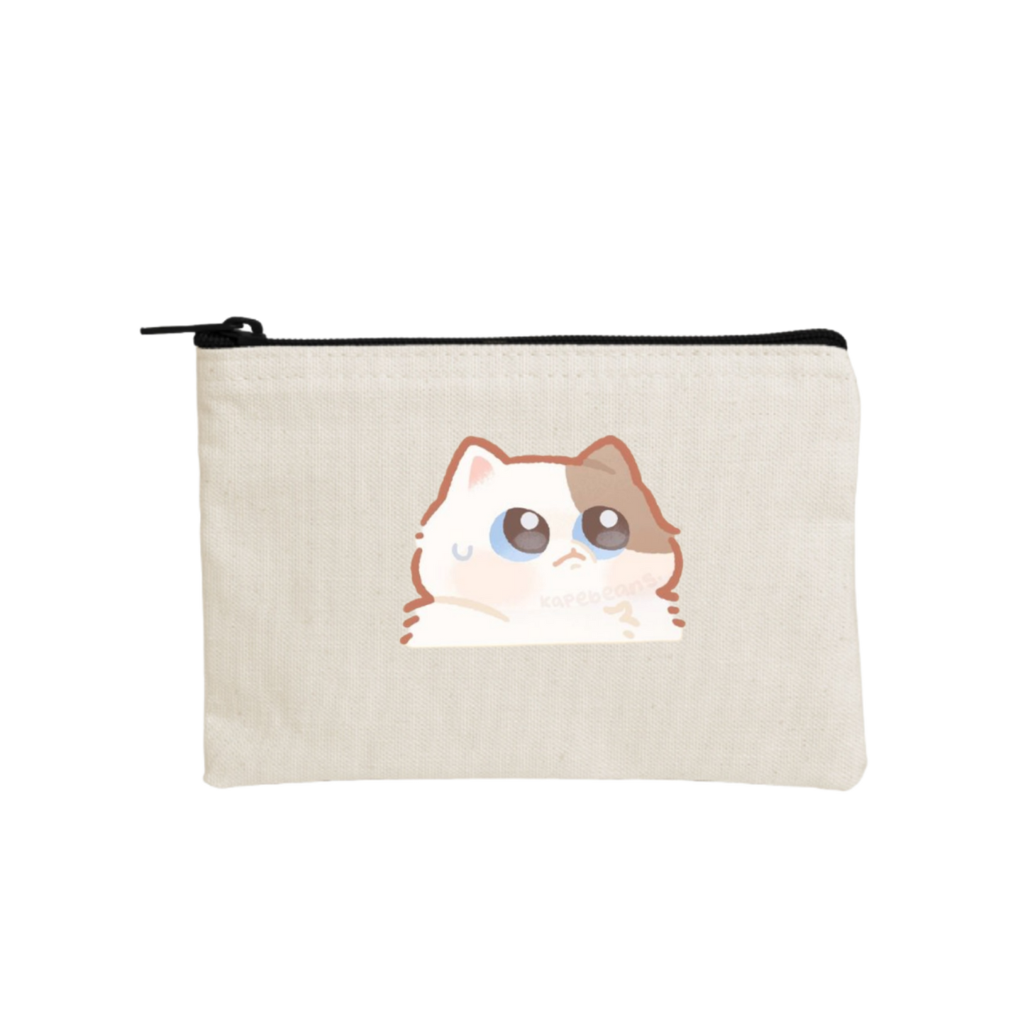 cat wallet pencil case Beige 90