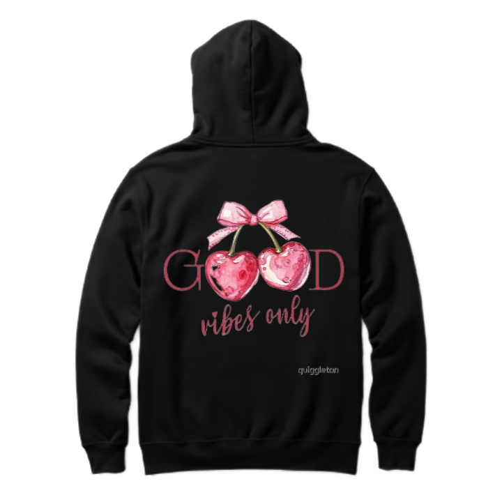 Good Vibes Only One Size hoodie Black Back 90