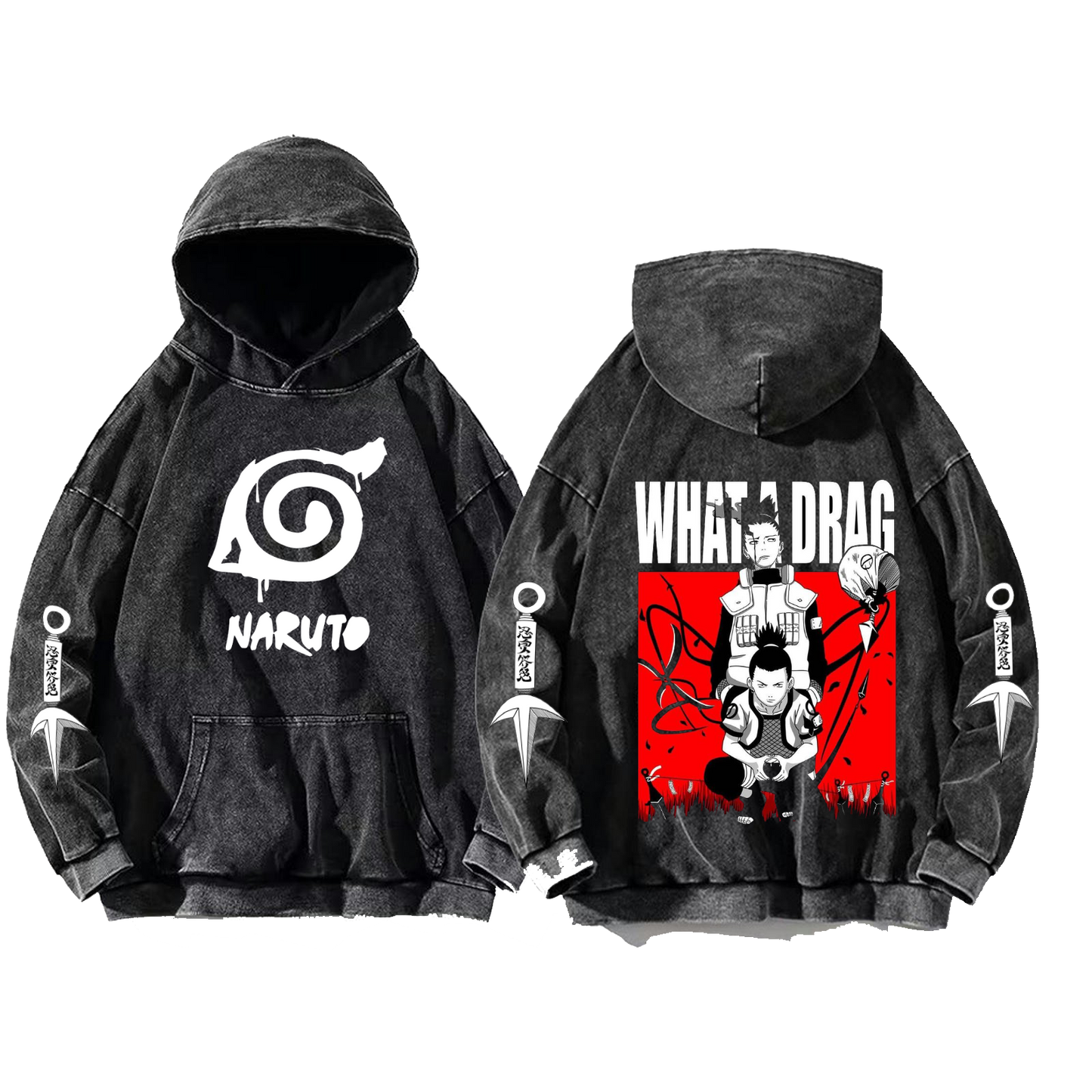 Naruto Shippuden One Size hoodie Washed Back 90